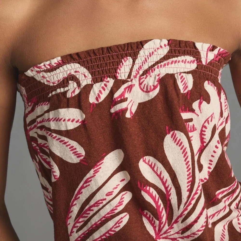 NWT Anthropologie Smocked Strapless Bubble Top M - Picture 4 of 6